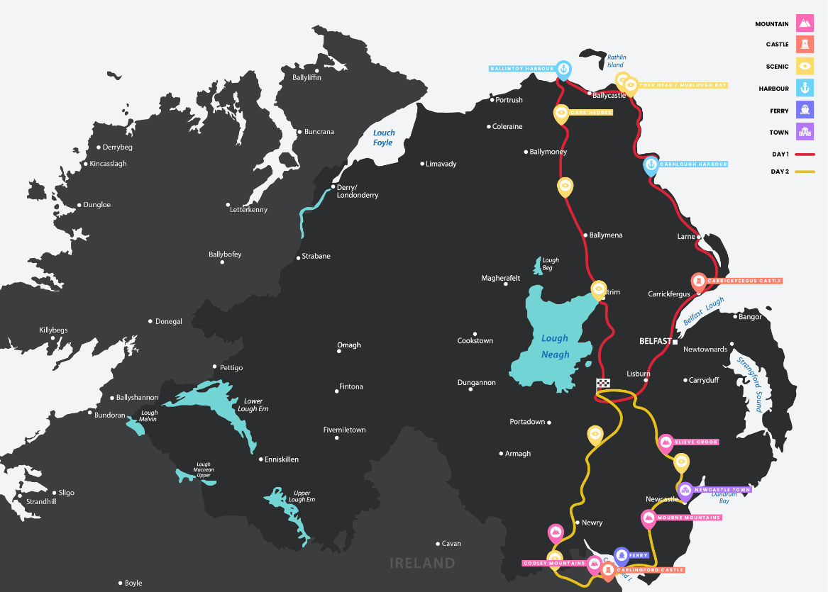 The magical north route map
